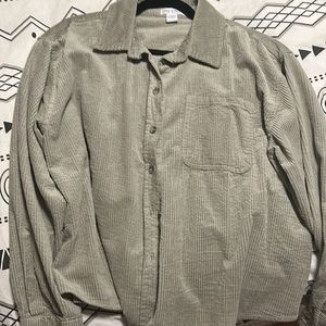 Corduroy button up shacket size L